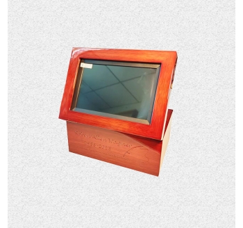 High quality solid wood with touch screen digital photo frame adult ashes box commemorative box